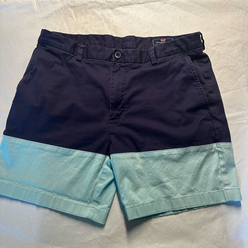 Vineyard Vines 7 Inch Pieced Stretch Breaker Shorts ~ 36 ~ 7" Inseam